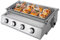 Barbacoa de Gas Con 4 Fuegos, LPG BBQ Grill de Mesa Para Jardín, Parrilla de Altura Ajustable, Quemador de Acero Inoxidable