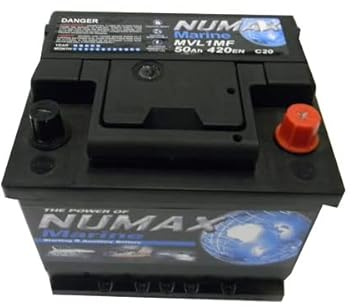 Numax - Batterie de démarrage Loisirs/Camping-cars Numax Marine LB1 MVL1MF 12V 50Ah/420A Petite