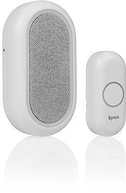 Byron Wireless Doorbell Set – Multi-Colour Visual Alert – Mute Function – 200m Range – 16 melodies – DBY-23562BS