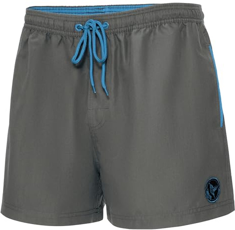 Ladeheid Bañador Hombre Natación, Secado Rápido con Forro Interior de Malla, Short Deportivo con Bolsillos Laterales y Traseros, Cintura Elástica, Tejido Transpirable LA40-199 (Gris, 5XL)
