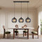 JHYPVII Pendelleuchte Esstisch 3 Flammig Esszimmer Hängelampe Rauchgrau Glas Pendelampe Höhenverstellbar E27 Vintage Esstischlampe Hängend Schwarz Glaskugel für Küche Wohnzimmer
