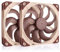 Noctua NF-A14x25 G2 PWM Sx2-PP, Doppellüfter-Set für Push-Pull und Side-by-Side Anwendungen (Braun)