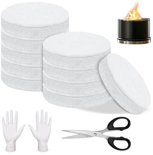 FSWWSF 10 pezzi di lana ceramica per bioetanolo, ovatta, camino, spugna in ceramica per camino a bioetanolo, lana per etanolo bioetanolo, caminetto a bioetanolo, camera di combustione (bianco)
