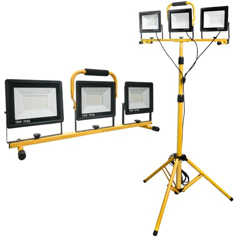 Jefedana LED Light Work Stand: 21000LM Portable Lighting for Job Site, Construction & Garage Workshop