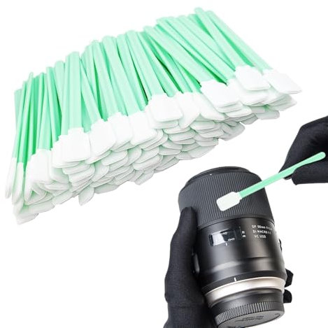 100 bastoncini di cotone lunghi per la pulizia, mini bastoncini rettangolari, senza pelucchi per lo scarico della pelle, alcool, per la pulizia delle lenti a getto d'inchiostro, ottiche