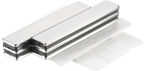 QUARKZMAN 6pcs Imanes de Neodimio Adhesivos, 50x10x2mm (L*A*G) Placa Magnética Rectangular Imán Potente Fuerte para Refrigeradores Fotos Pizarras Magnéticas Manualidades Cocina Oficinas