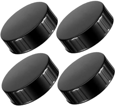 BESPORTBLE Tapones De Rosca para Botellas De 38 Mm 4 Uds Tapas De PláStico En Negro con Sellado HerméTico para Uso En Frascos Boston CosméTicos