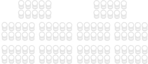 100 Knapp Silikonring NapphåLlare Skyltdocka Clip Adapter Transparent