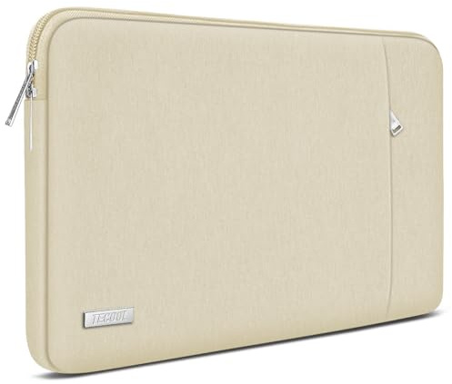 TECOOL 13,3 tuns laptopväska macbook-väska för MacBook Air och Pro, 13,3 vattentätt skyddshölje, Beige