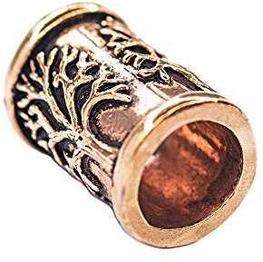 NKlaus Haarschmuck Bartperle Darva Lebensbaum Bronze Haarperle Baum des Lebens 6997