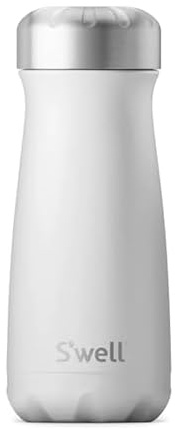 S'well Stainless Steel Traveler - Triple-Layered Vacuum-Insulated Travel Mug Keeps Coffee, Tea and Drinks Cold and Hot - BPA-Free Water Bottle, Moonstone