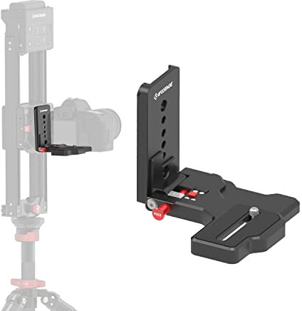 IFOOTAGE L Shape Quick Release Plate L-Shaped Quick Release Plate Accessory for Camera Sliding Rail Horizontal and Vertical Recording Modes Multi-Angle Tilt