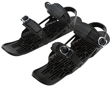 Mini Skidskor Svart Fri Storlek Justerbar Bindning Utomhus Mini Snowboard Pjäxor för Skogsstigar