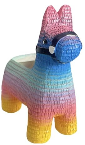 Generisch Resin Flower Pots, Rainbow Horse Statue Sculpture, Flower Succulent Pots Vase, Flower Pot Planter, Big Horse Planter Plant Pots, Easy to Use, Portable for Indoor Outdoor Home Decor