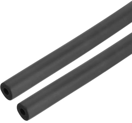 QUARKZMAN 2 x 1 m rörisolering skum, diameter 8 mm isoleringstjocklek 5 mm värmerörsskydd för träningsutrustning, rör (svart)