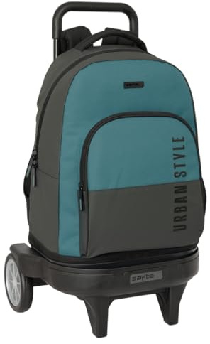 Safta URBAN STYLE - Mochila Grande con Ruedas, Compact Evolución, Extraíble, Ideal para Niños de Diferentes Edades, Cómoda y Versátil, Calidad y Resistencia, 33x22x45 cm