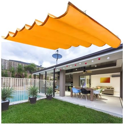 Parasol retráctil para exteriores, ideal para terrazas, césped, piscinas, patios, jardines, balcones, 1 m de ancho x 3 m de largo