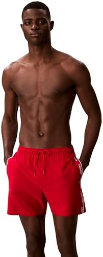Calvin Klein Core Lv00N61002 - Pantalones de natación para Hombre, 5 Pulgadas, Color Rojo (Red Gala), Talla M
