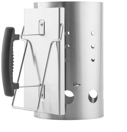 Braciere a carbone in acciaio inox per barbecue e barbecue, strumento di illuminazione a calore rapido, con fori di ventilazione, 27,3 x 17 cm