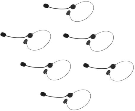 IMIKEYA 6 Pièces Casque Microphone Factice Cosplay Accessoire Costume Jeu Microphone pour Fête Carnaval