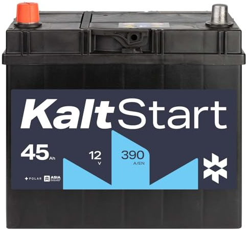 KaltStart BATTERIEN ASIA A45L Autobatterie 12V 45Ah 390A/EN PKW-Starterbatterie Pluspol Links, ersetzt 41Ah 43Ah 44Ah 46Ah