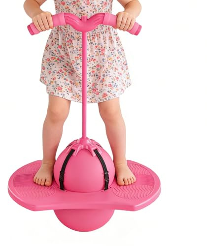 Pelota saltador para asiento ergonómico para pelota de entrenamiento y gimnasia rítmica – Tabla para saltos y figuras – para niños y niñas, salón exterior interior