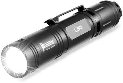 WUBEN L50 Torcia LED Ricaricabile, 1200 Lumen Torcia LED Potente Professionale, Torcia Tattica IP68 Impermeabile 5 Modalità, Tascabili Portatili Torch