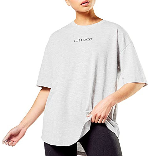 Elle Sport - Damen T-Shirt im Boyfriend-Stil - für Fitness & Gym - Grau - S