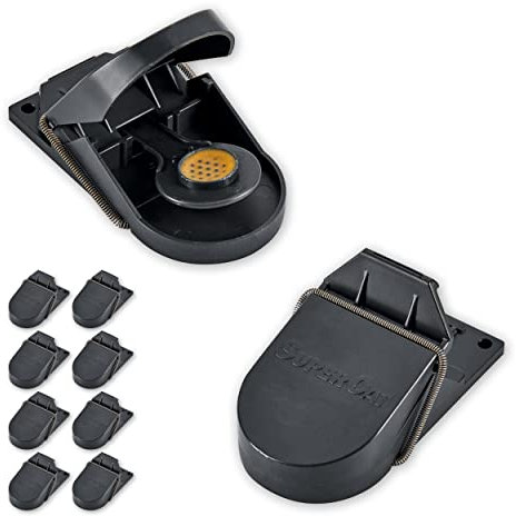 SWISSINNO Piège à Souris SuperCat - Tapette Souris - Efficace Plus Réutilisable avec Appât au Beurre de Cacahuète - Capture Rapide - Utilisation Intérieure et Extérieure - 8 Pièges
