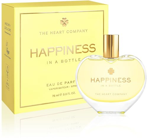 Happiness in a Bottle - Zitrus Eau de Parfum für Frauen - Frischer Duft mit Bergamotte - Veganes Damen-Parfüm im Herzflakon - Gute Laune in 75 ml