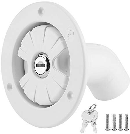 Ymiko Entr¨¦e d'eau par Gravit¨¦ Verrouillable Port de Filtre de Remplissage d'eau Douce Pi¨¨ces de Camping-Car Accessoires de Caravane avec 2 Cl¨¦s pour Remorque de Bateau de Caravane