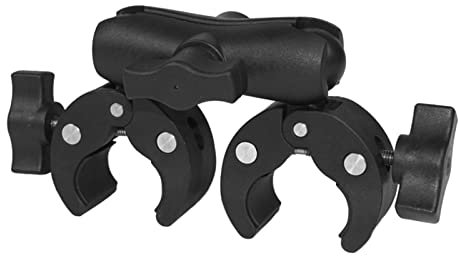 Motorcycle Camera Clamp Mount - 360° Rotation Roll Bar Action Camera Cell Phone Handlebar Holder | Mountain Bike Bicycle Motorcycle Handlebar Mount Clip Bracket Suitable for Sport Camera