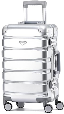 Flight Knight Premium Travel Suitcase - 8 Spinner Wheels - Built-in Side Lock Lightweight Aluminium Frame, ABS Hard Shell Carry on Check In Luggage Highly Durable - Approved for Over 100 Airlines