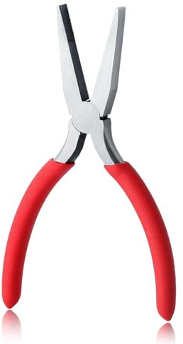 GOLD DEER 6-Zoll-Flachzange mit gezackter Backe Präzisions-Entenschnabel-Feinzange Mehrzweckzange für die Wartung Flachzange Drahtbiege-Richtzange Präzisionszange für die Schmuckherstellung