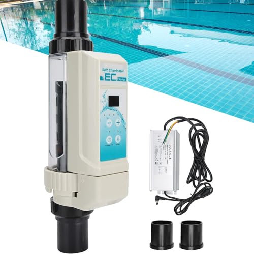 ylpddmm 12g/H Salz Chlor Generator Elektrolyseur Schwimmbad Salz Chlorinator 110-220V, Salzwasser-Chlorator,Chlorinator Salzwassersystem,Pool Salzwasseranlage,12g/h
