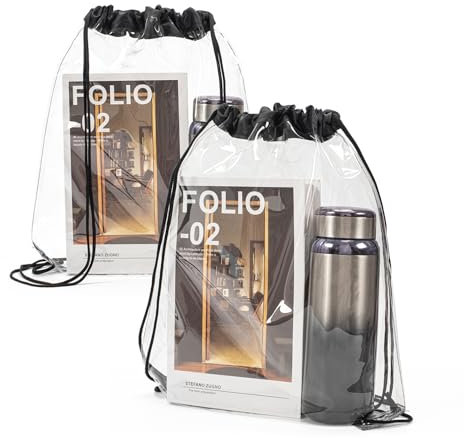 Dzpuhuojz 2 Stück Clear Bag Festival, Durchsichtiger Rucksack, Transparente Tasche, für Schulrucksack Gym Travel Strandschwimmen