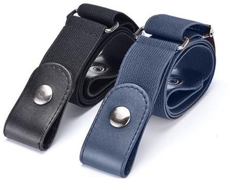 AOEVUIR 2 pcs Ceinture élastique pour garçons et filles réglable invisible en cuir