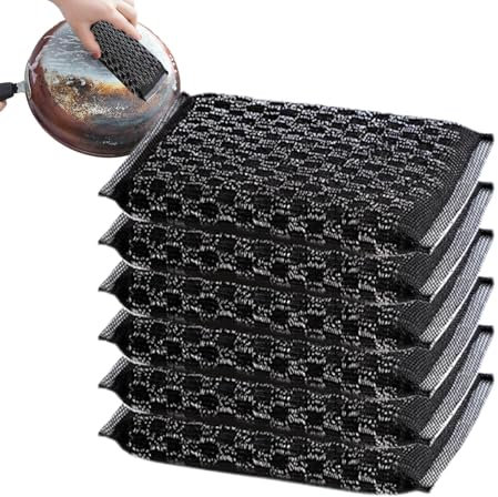 Éponge à récurer en acier – Éponges en laine d'acier pour cuisine | Nettoyant double face en acier | Éponges de nettoyage pour la maison, le café, la cuisine | Éponge à récurer en acier