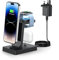 3 in 1 Charging Stand - ADADPU iphone and iWatch Charger Station with 30W USB C Charger Plug, Apple Charging Dock for iphone 14 13 12 11 Series, iWatch, AirPods, Not for 16 15