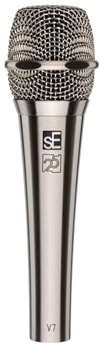 sE Electronics V7 Micrófono dinámico para Cantar, Hablar y Grabar en Estudio, micrófono Profesional de Mano XLR con Bobina de Voz de Aluminio supercardioide para una Gran Ganancia Antes de la
