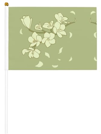 Lot de 10 drapeaux imprimés bégonia de dessin animé – 14 x 20,8 cm