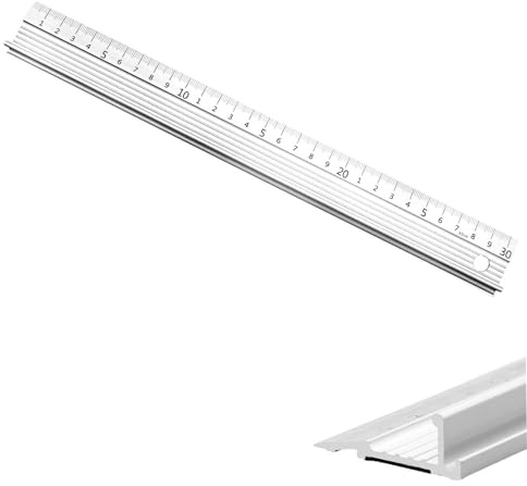 Metal Ruler for Cutting, Hanging with Raised Grip| Metal Ruler 30cm