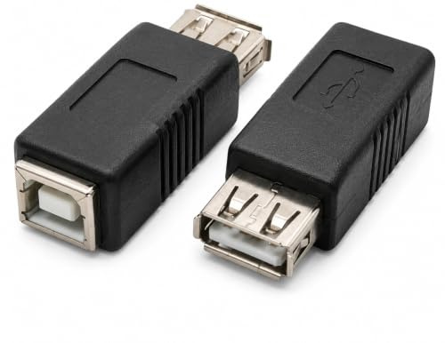 Harrista USB 2.0 Type A Female To Type B Male Printer Scanner Adapter Converter Connector Nickel-Plated Adapter Electronics 1X (1pc)