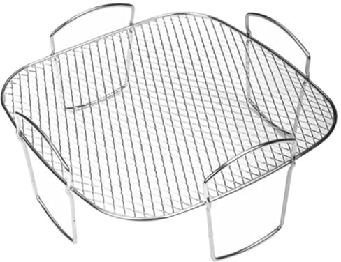 FACAIIO Estante de acero inoxidable para freidora de aire al vapor, asar y hornear, accesorio de cocina multiusos de 8.27 pulgadas para la mayoría de freidoras de aire, hornos y microondas