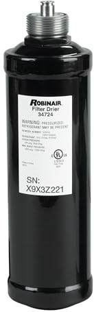 Robinair 34724 A/C Recycling Filter-Drier Spin-On Filter, Black