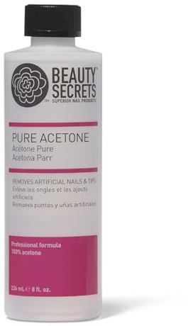 Beauty Secrets Pure Acetone Manicurist Solvent, 8 Oz