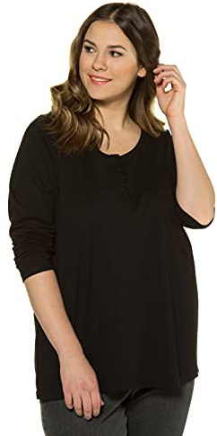 Ulla Popken Mujer Mantel Blusa Not Applicable, Negro (Schwarz 10), 58 (Talla del Fabricante: 58+)