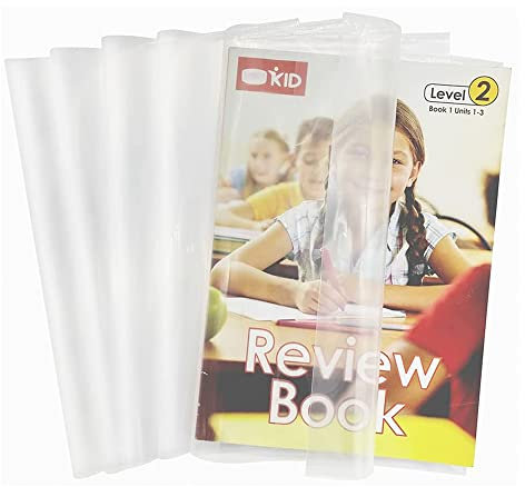 Buchumschläge 10 Stück Bucheinschlagfolie Einstellbar Wasserdicht Buchschoner für Schulbücher Schulhefte Wiederverwendbare Workbooks Klare Heftumschläge Transparent A4