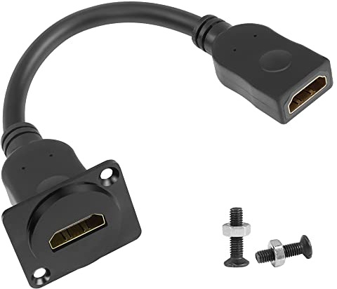 QIANRENON HDMI-Erweiterung 4K@60Hz HDMI 2.0 Buchse auf Buchse Display-Anschluss, D-Panel/XLR-Panel Montage, für HDTV Monitore, Projektoren, 20cm/7.8in