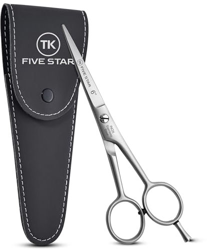 Five Star Solingen Signature, forbici professionali da parrucchiere extra affilate da 6 pollici, forbici da barba, forbici da barba, forbici da taglio antiruggine, per donne e parrucchieri e bambini